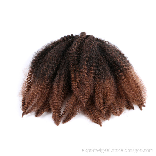 8 inch Synthetic Afro Kinky Marley braid Extension Soft Braiding Hair Crochet Braids Kinky Twist Hair